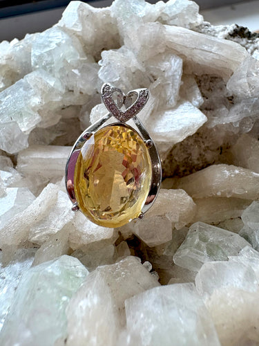 Citrine Natural 7 | 925 Sterling Silver Pendant