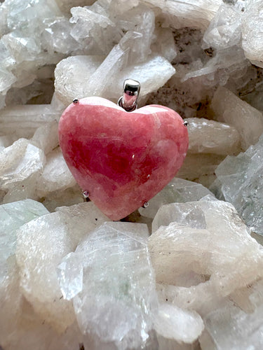 Rhodocrosite Heart | 925 Sterling Silver Pendant