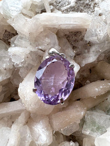 Amethyst Faceted 4 | Pendant 925 Sterling Silver