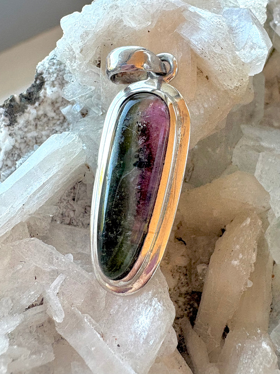Watermelon Tourmaline 1 | 925  Sterling Silver Pendant