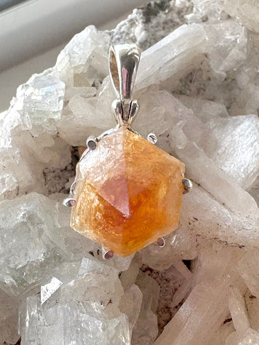 Citrine Natural 3 | 925 Sterling Silver Pendant