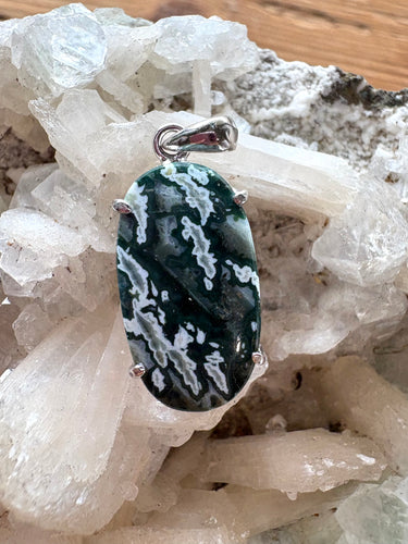 Blue Tide Seam Onyx 2 | Pendant 925 Sterling Silver