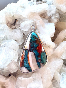 Spiny Oyster Mohave Copper Turquoise | Pendant 925 Sterling Silver