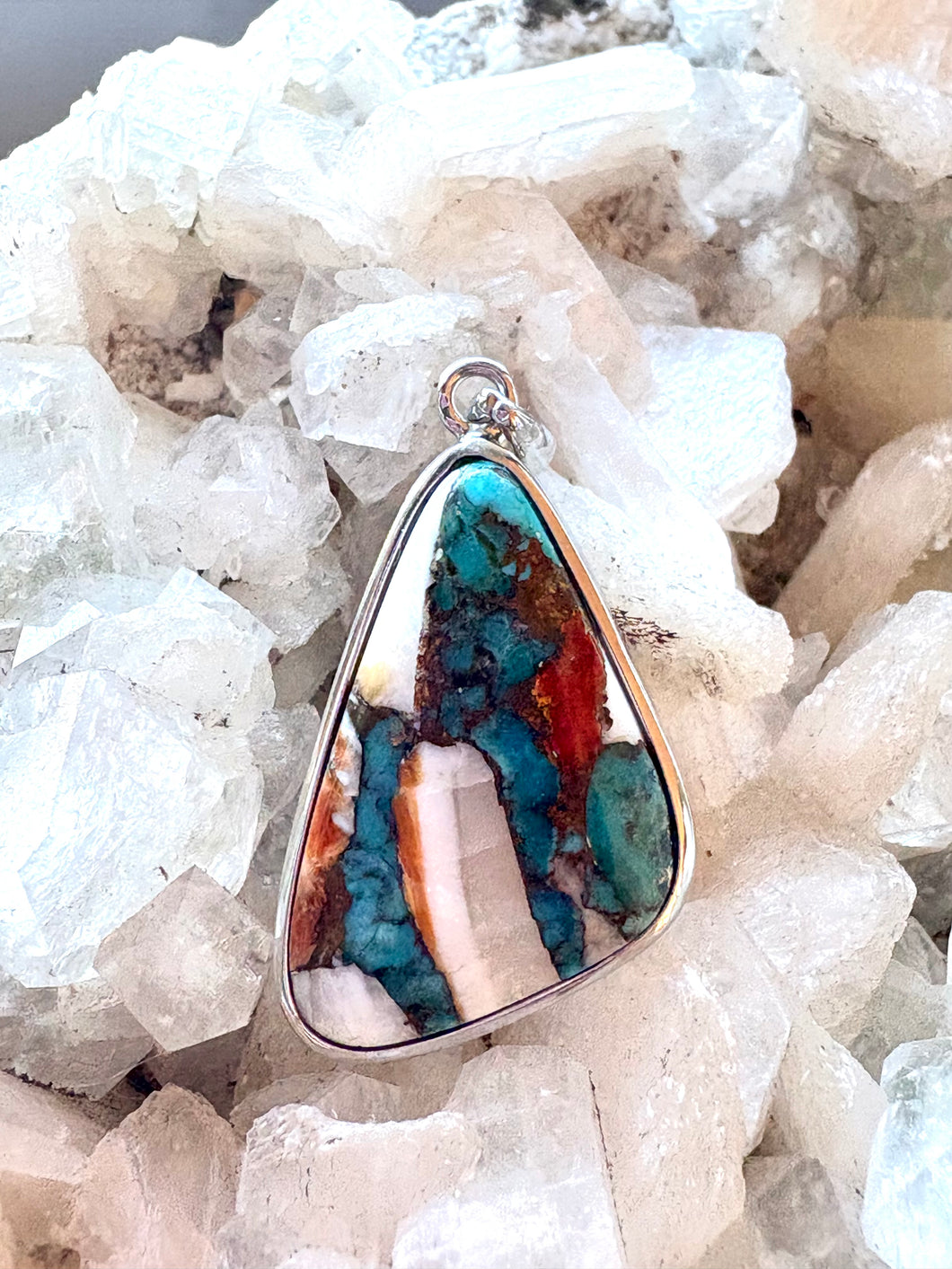 Spiny Oyster Mohave Copper Turquoise | Pendant 925 Sterling Silver