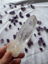 Lemurian Seed Crystal No 3 – Natural Quartz Point with Horizontal Striations