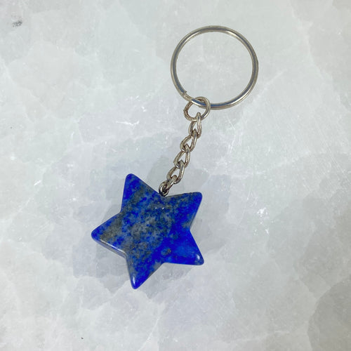 Lapis Lazuli Star Keyring