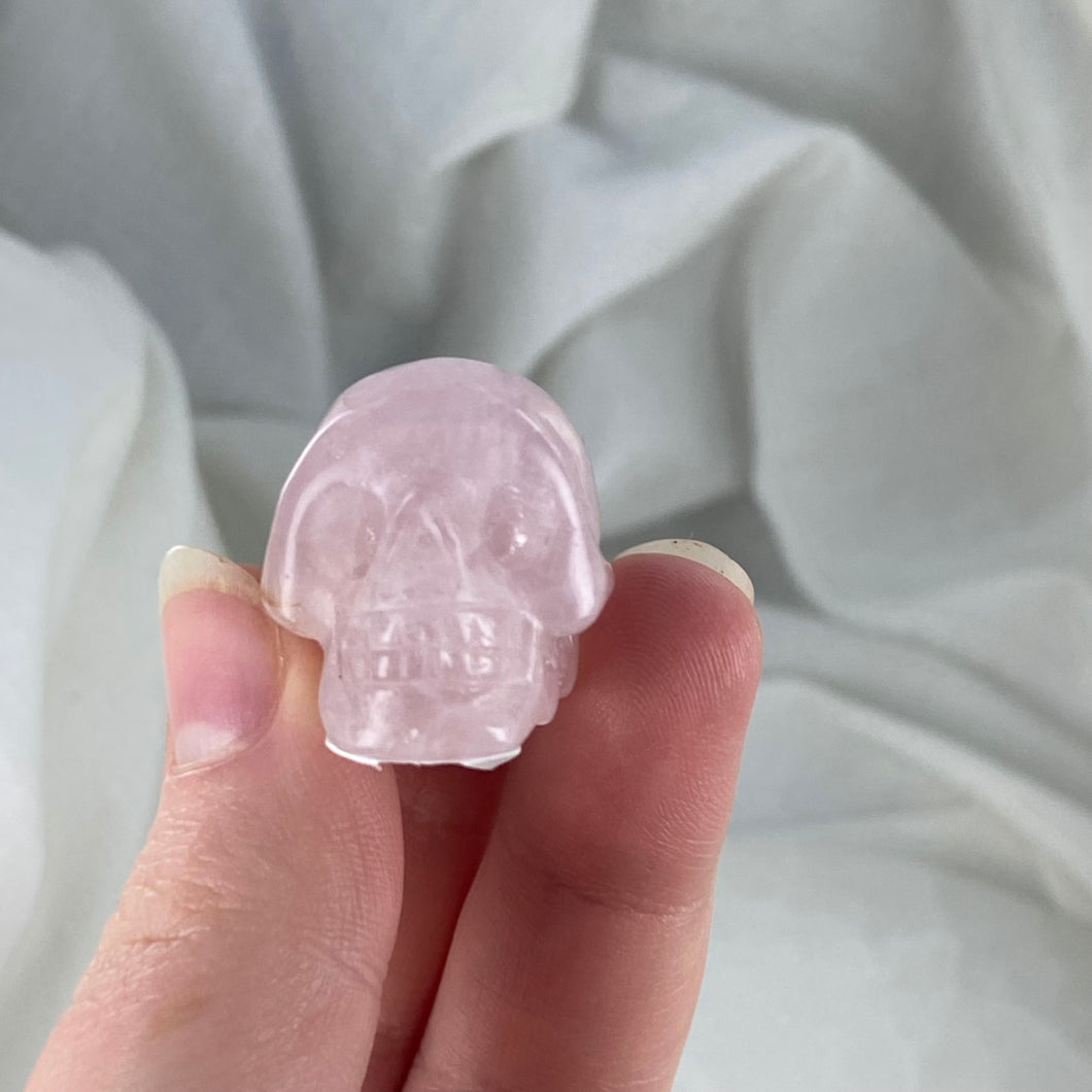 Mini Rose Quartz Skull