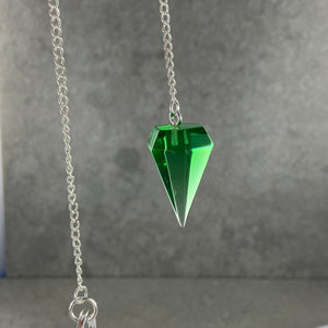 Green Obsidian Pendulum (man made)