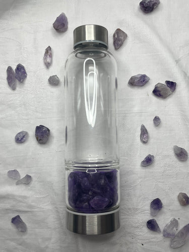 Amethyst  | Glass Water Bottle