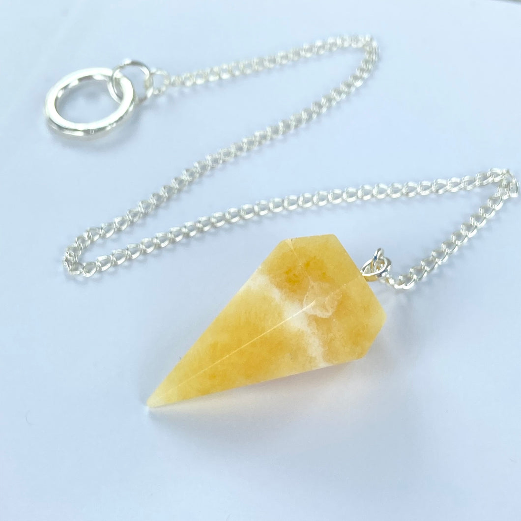 Orange Calcite Pendulum