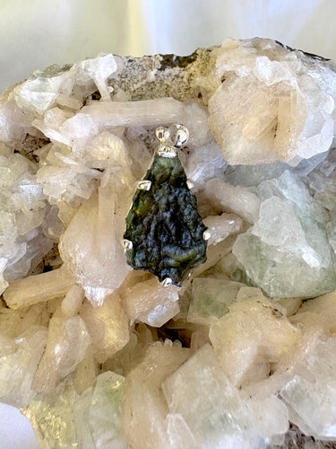 Moldavite 925 Sterling Silver Pendant No. 2