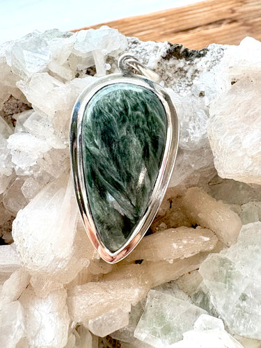 Seraphinite 8 |  Pendant 925 Sterling Silver