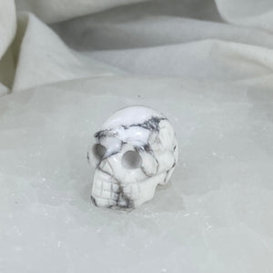 Mini White Howlite Skull