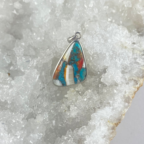 Spiny Oyster Mohave Copper Turquoise | Pendant 925 Sterling Silver