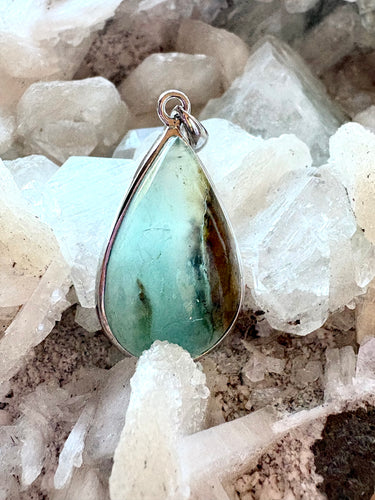 Peruvian Blue Opal 2 | Pendant 925 Sterling Silver