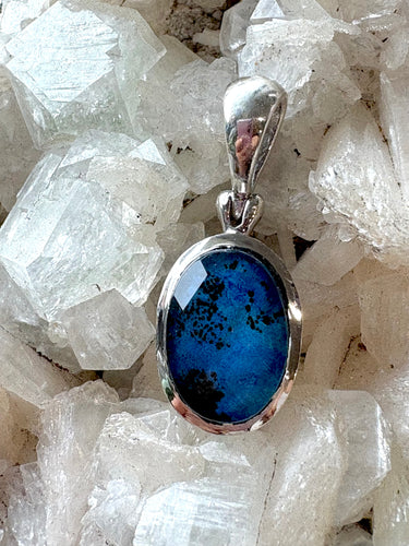 Azurite Malachite  No. 8 | Pendant 925 Sterling Silver
