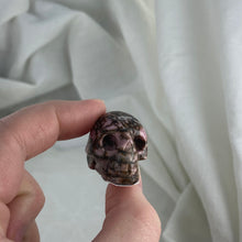 Mini Rhodonite Skull