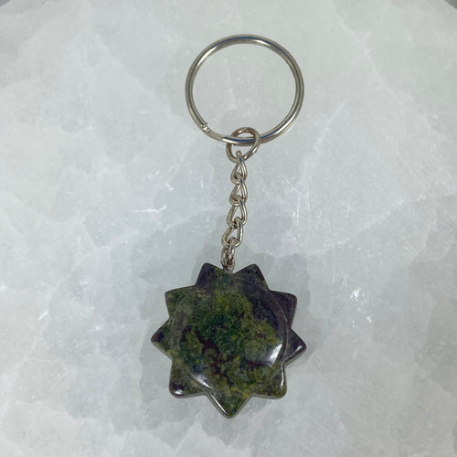 Dragons Blood Jasper Sun Keyring