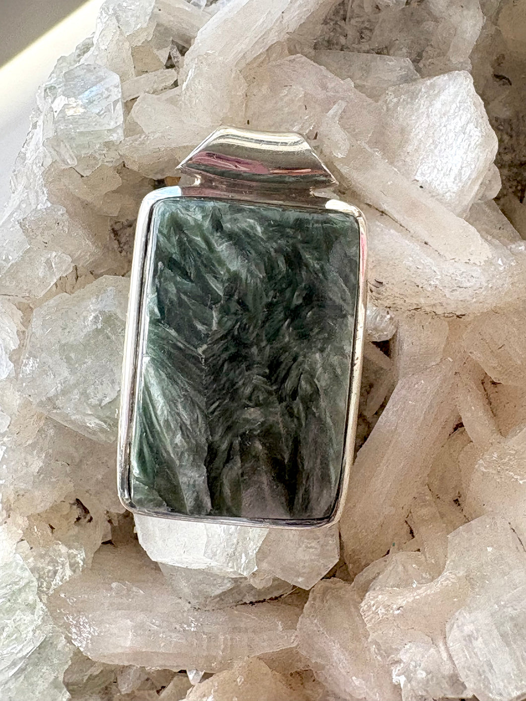 Seraphinite 6 |  Pendant 925 Sterling Silver