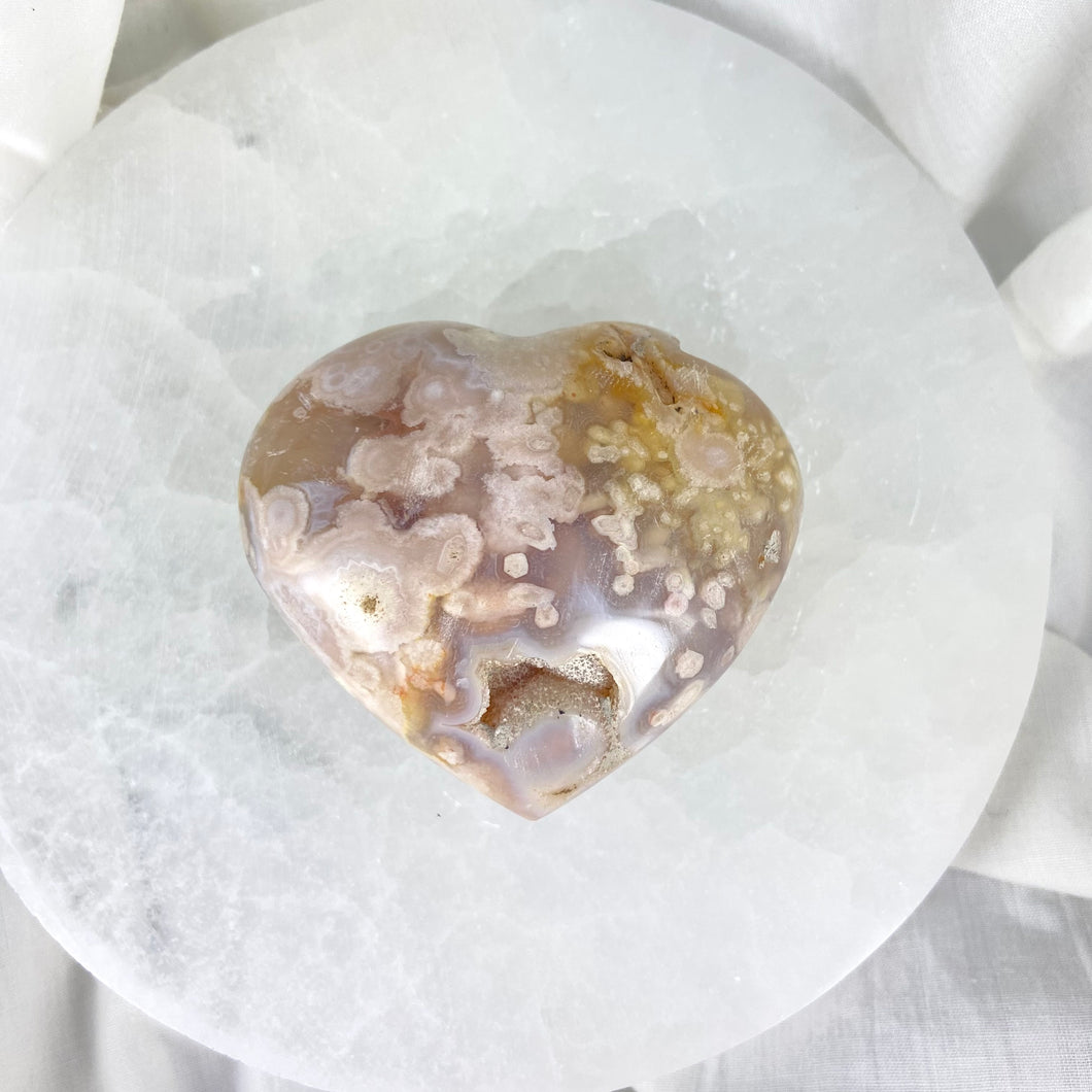 Flower Agate Heart