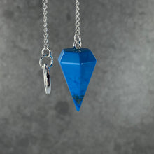 Blue Howlite Pendulum (dyed