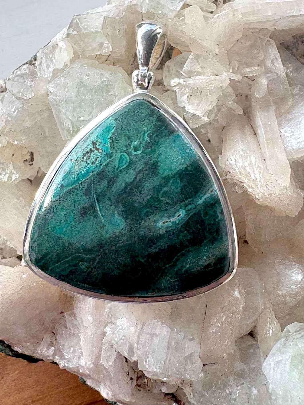 Chrysocolla 4 | 925 Sterling Silver Pendant