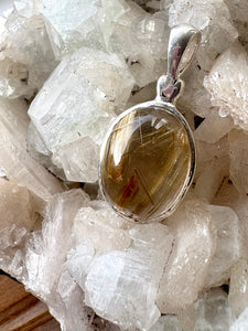 Rutilated  Quartz 7 | Pendant 925 Sterling Silver