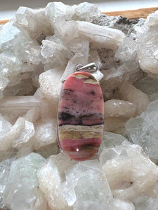 Pink Opal (Peru) A | 925 Sterling Silver Pendant