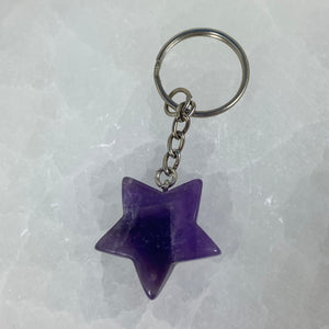 Amethyst Star Keyring