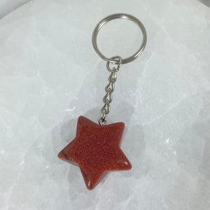 Goldstone Star Keyring