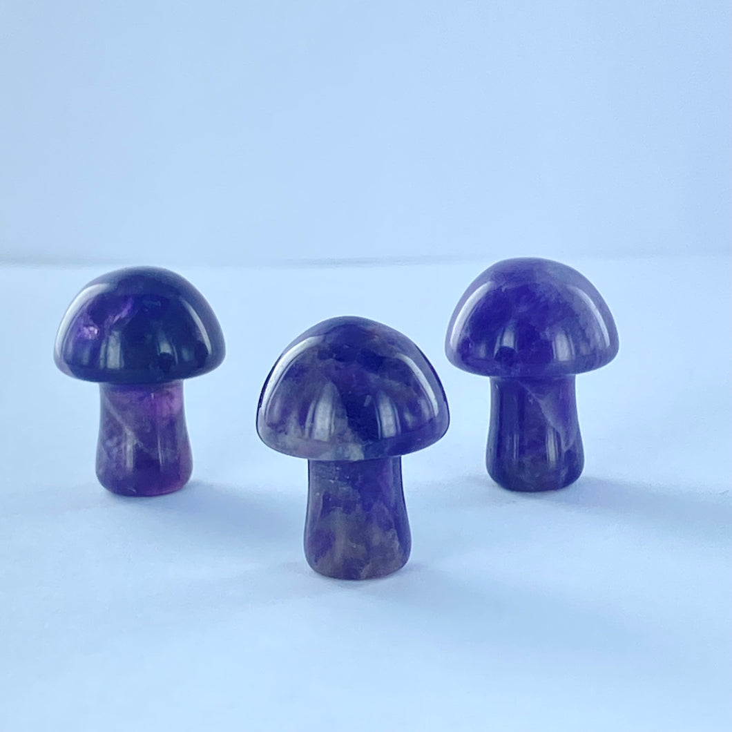 Chevron Amethyst Mini Mushroom