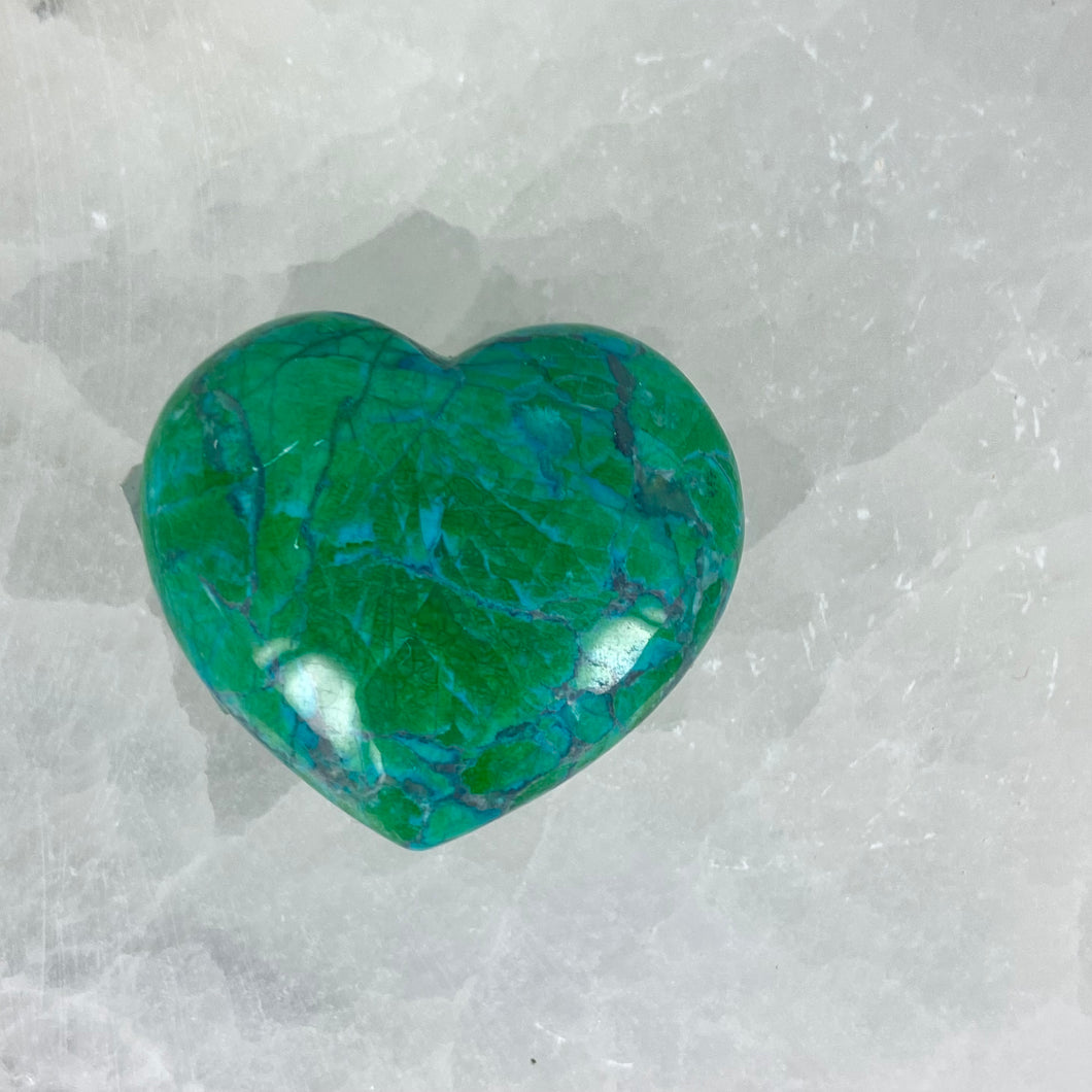 Chrysocolla Heart Dyed