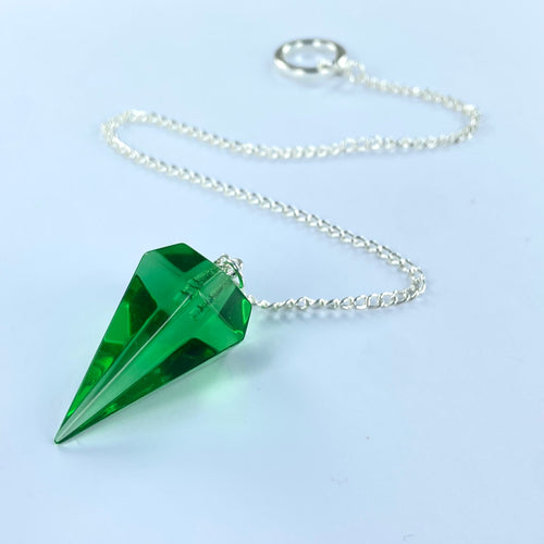 Green Obsidian Pendulum (man made)