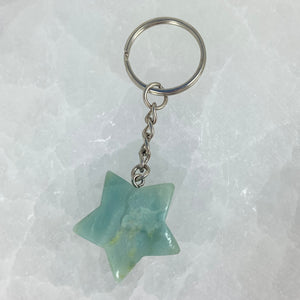 Amazonite Star Keyring