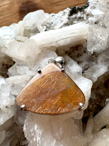 Meteor Shower Sunstone (Tanzania) 2 | 925 Sterling Silver Pendant