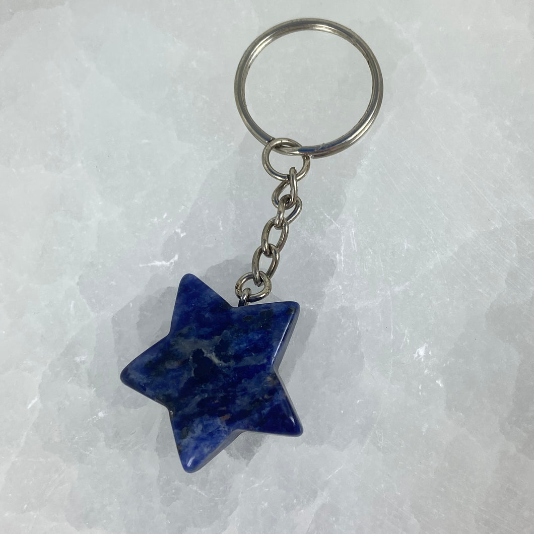 Sodalite Star Keyring