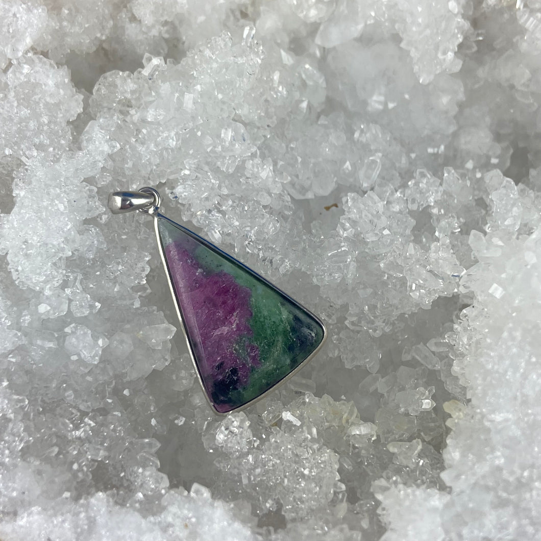 Ruby Zoisite 3| Pendant 925 Sterling Silver