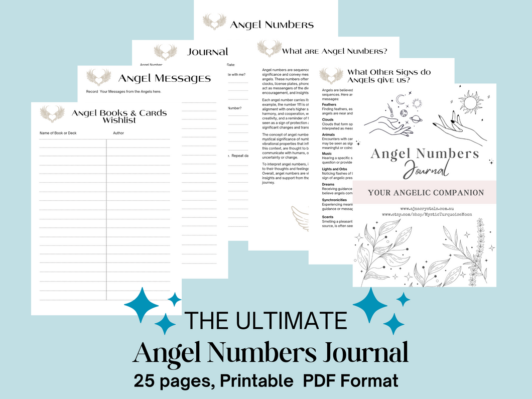 Angel Numbers Journal Digital Download