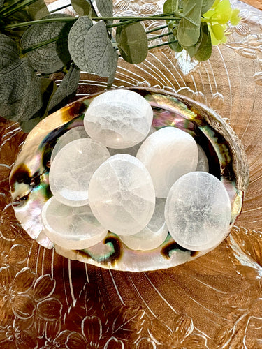 Selenite Thumb Stone/Touch Stone | Peace * Release * Comfort