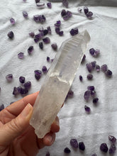 Lemurian Seed Crystal No 2 – Natural Quartz Point with Horizontal Striations
