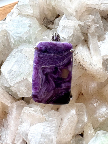 Charoite (Russia) A | Pendant 925 Sterling Silver