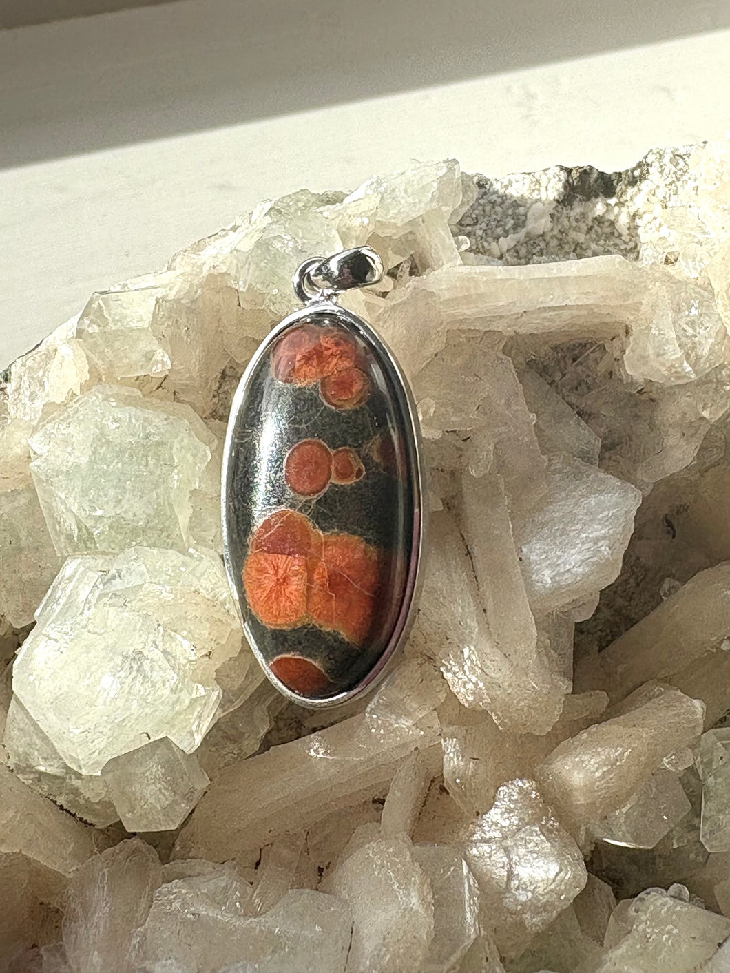 Peanut Obsidain 2 | 925 Sterling Silver Pendant