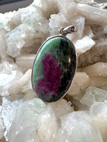 Ruby Zoisite 4 | Pendant 925 Sterling Silver