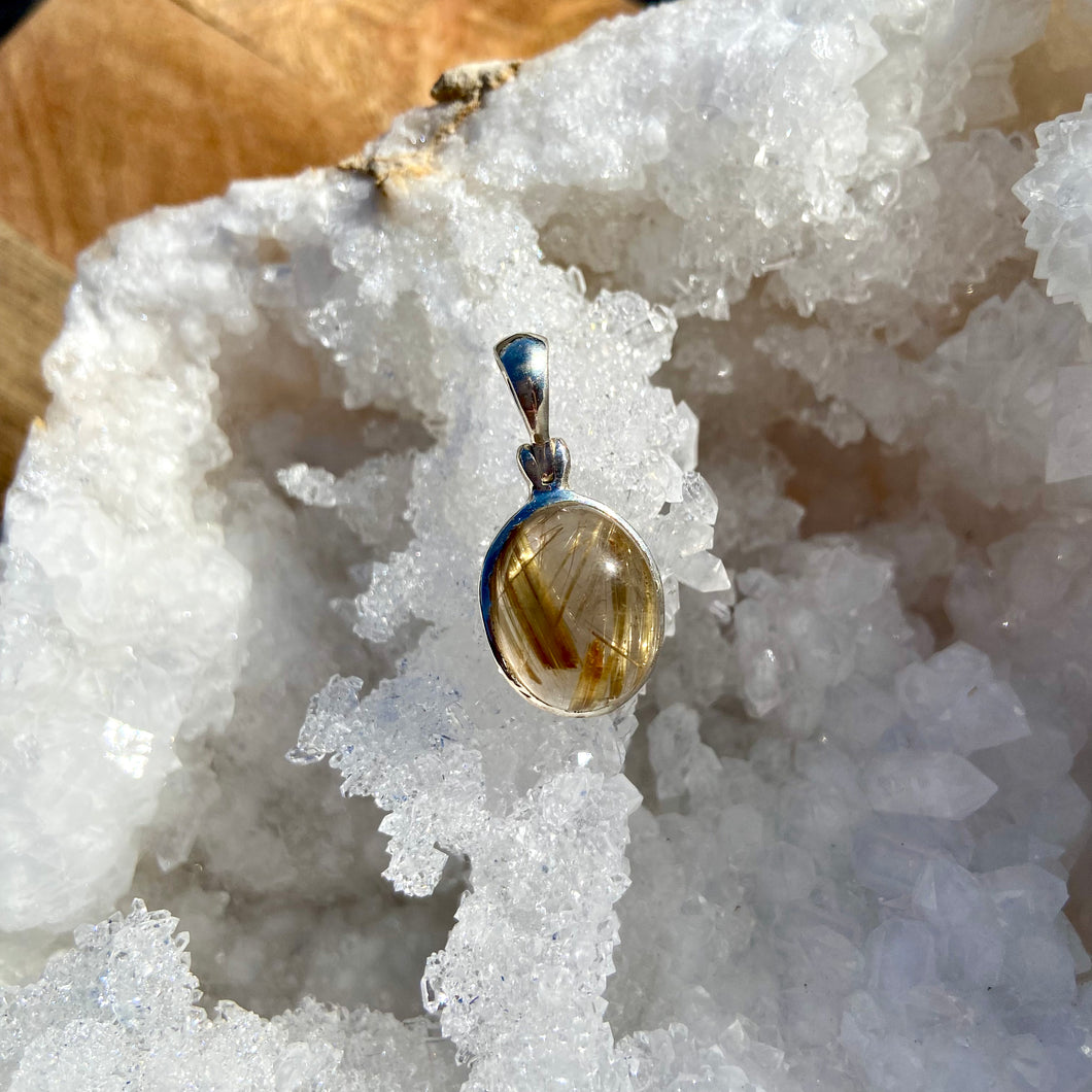 Rutilated  Quartz 7 | Pendant 925 Sterling Silver