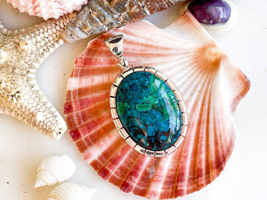 Chrysocolla 2 | Pendant 925 Sterling Silver