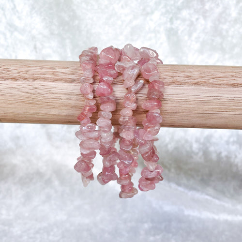 Rose Quartz | Chip Bracelet | Crystal Life Australia | Crystal Shop | Brisbane