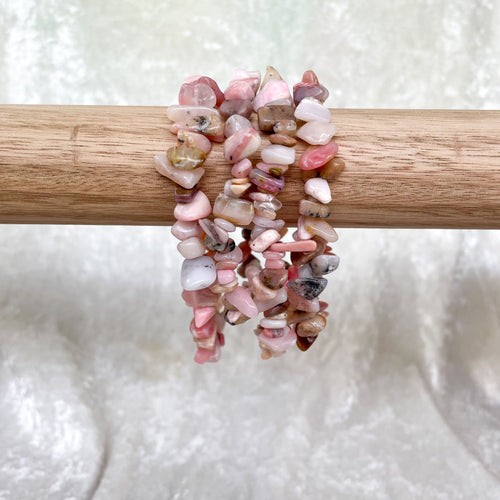 Pink Opal | Chip Bracelet | Crystal Life Australia | Crystal Shop | Brisbane