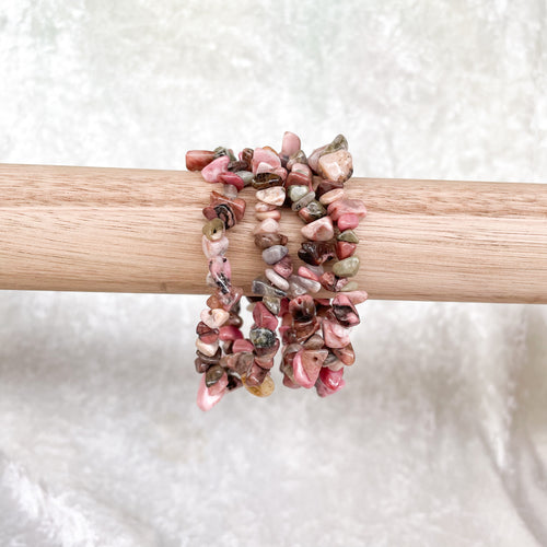 Rhodonite | Chip Bracelet | Crystal Life Australia | Crystal Shop | Brisbane