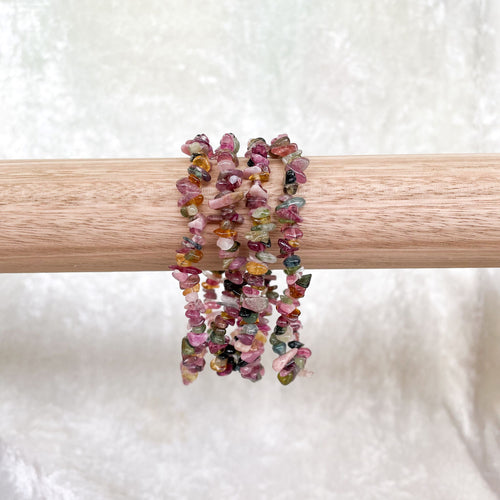 Mixed Tourmaline | Chip Bracelet | Crystal Life Australia | Crystal Shop | Brisbane