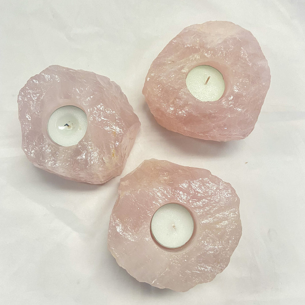 Rose Quartz | Tealight Candle Holder | Crystal Life Australia | Crystal Shop | Brisbane